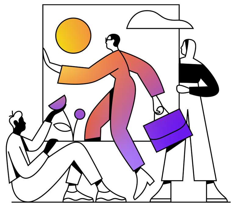 Flexibles Vermögensmanagement Dekorative Illustration